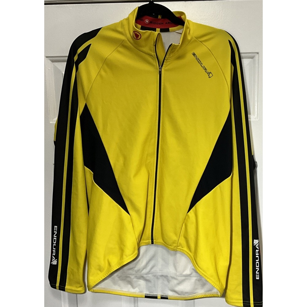 Endura FS260 Pro Ridin Around The World Neon Yellow Cycling Jacket Men's Large